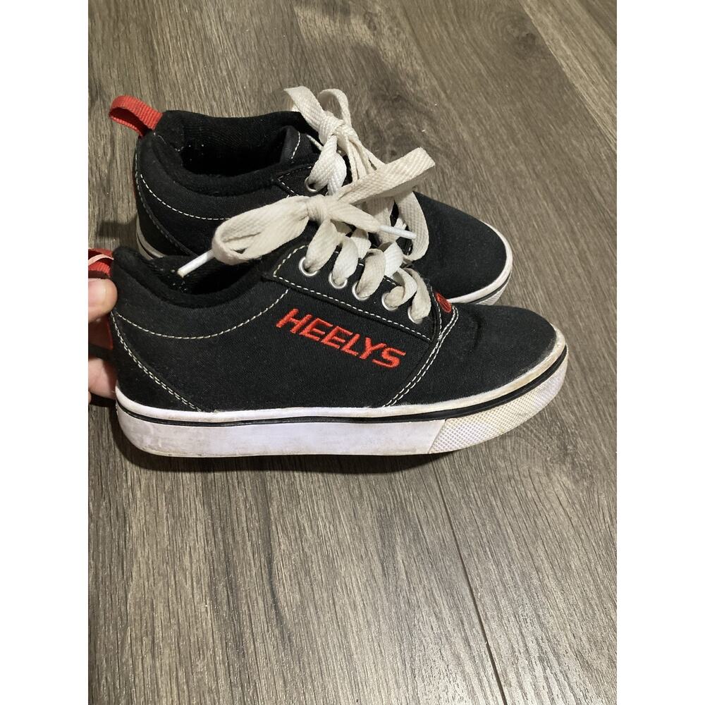 Heelys Shoes Unisex Kids Size 13 Black Heelys Pro HE100157 Canvas Wheels - Picture 3 of 13